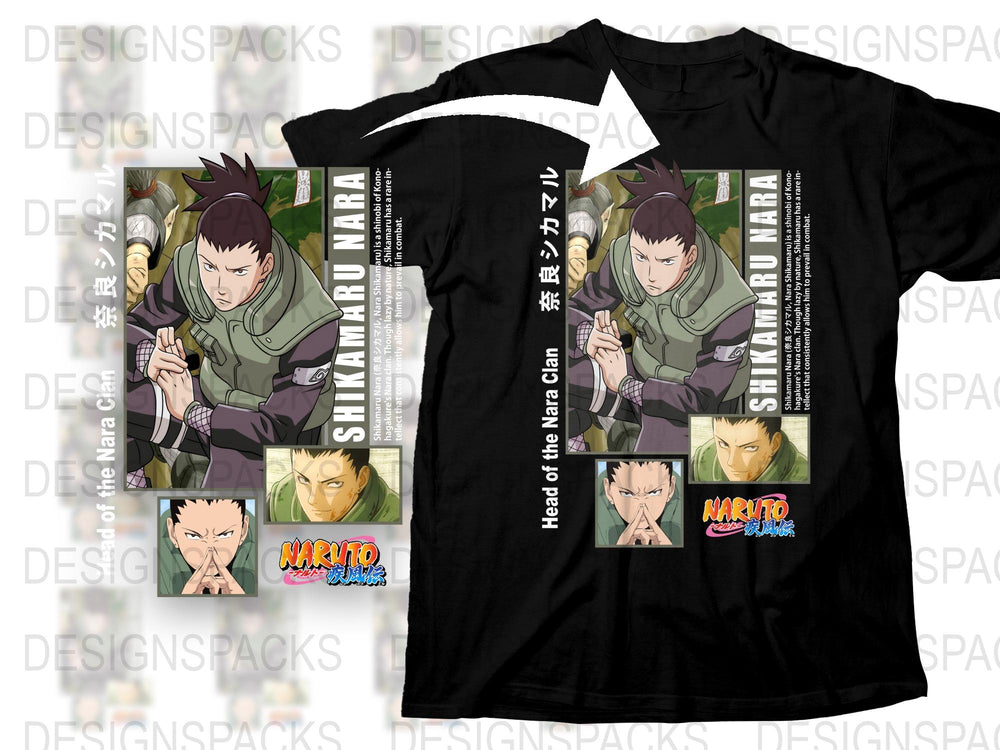 Naruto Shikamaru Nara Anime T-Shirt, Manga Graphic Tee, Unisex Clothing, Fan Gift Idea
