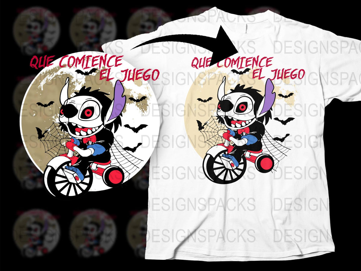 Unique Horror Clown Graphic T-Shirt, Que Comience El Juego, Halloween Spooky Tee, Unisex Casual Shirt for Horror Fans