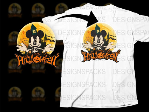 Halloween Mickey Mouse T-Shirt, Disney Character Costume Tee, Fall Season Kids and Adult Sizes