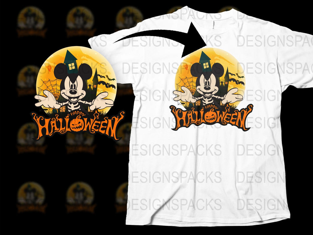 Halloween Mickey Mouse T-Shirt, Disney Character Costume Tee, Fall Season Kids and Adult Sizes