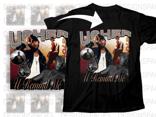 Vintage Usher T-Shirt, 90s Hip Hop Tee, Retro RandB Music Shirt, Usher Reunitd Me Merchandise