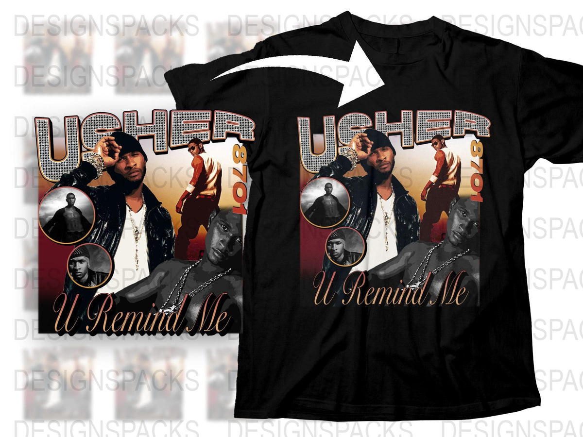 Vintage Usher T-Shirt, 90s Hip Hop Tee, Retro RandB Music Shirt, Usher Reunitd Me Merchandise