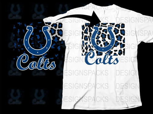 Indianapolis Colts Inspired T-Shirt, Blue White Sports Fan Apparel, Football Team Graphic Tee Design