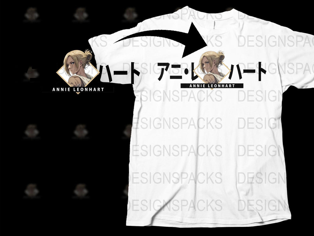Annie Leonhart Anime Graphic T-Shirt, White Tee with Manga Character Design, Unisex Casual Shirt
