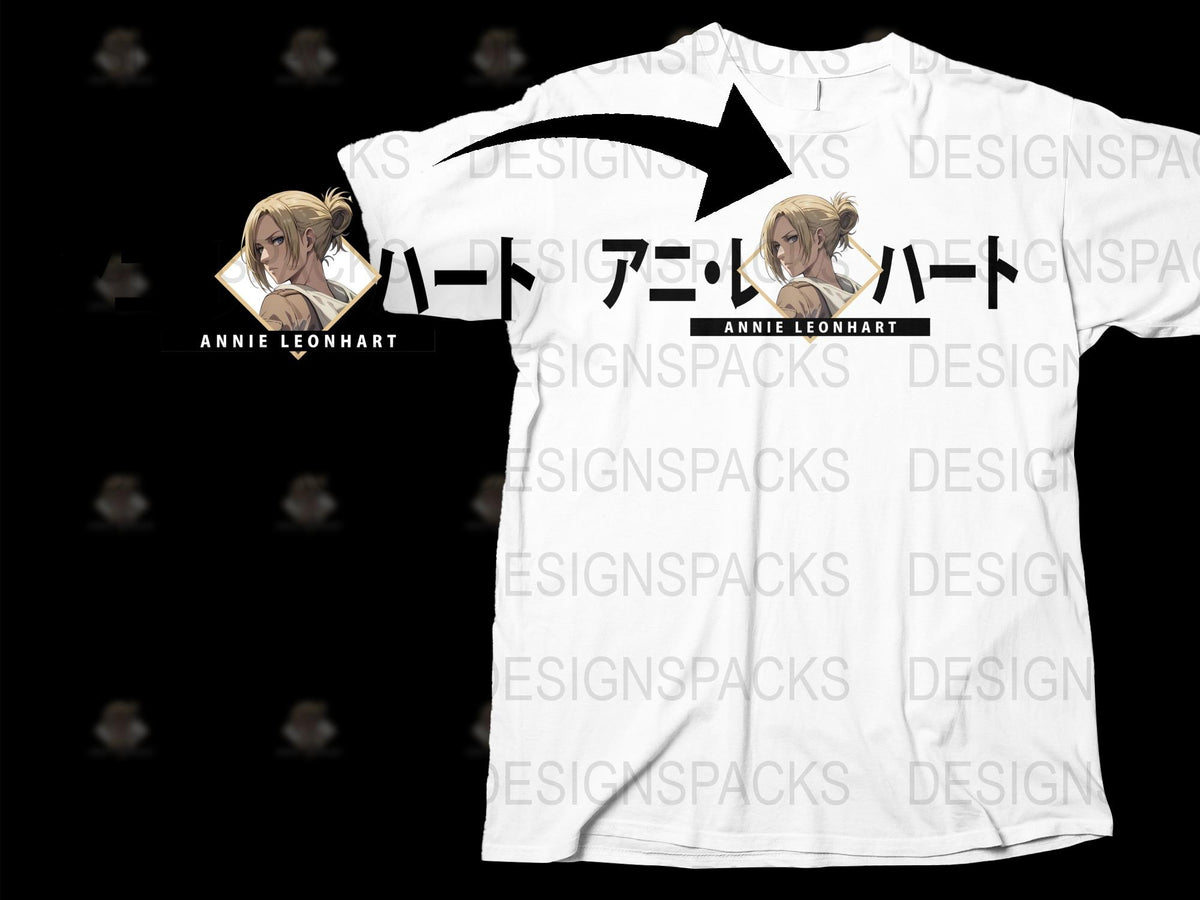 Annie Leonhart Anime Graphic T-Shirt, White Tee with Manga Character Design, Unisex Casual Shirt
