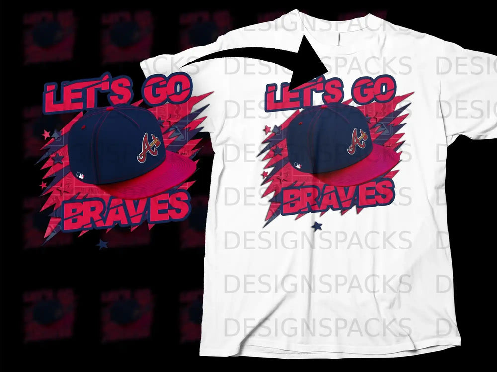 LET'S GO BRAVES Baseball Cap T-Shirt