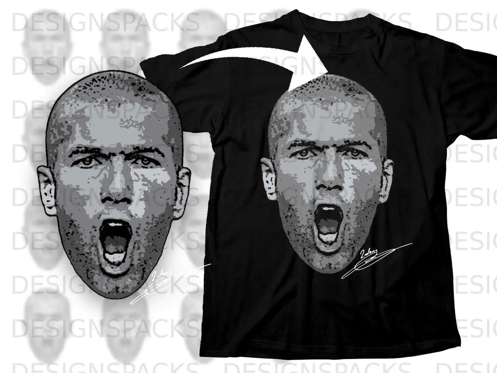 Bold Graphic T-shirt with Intense Expression Design