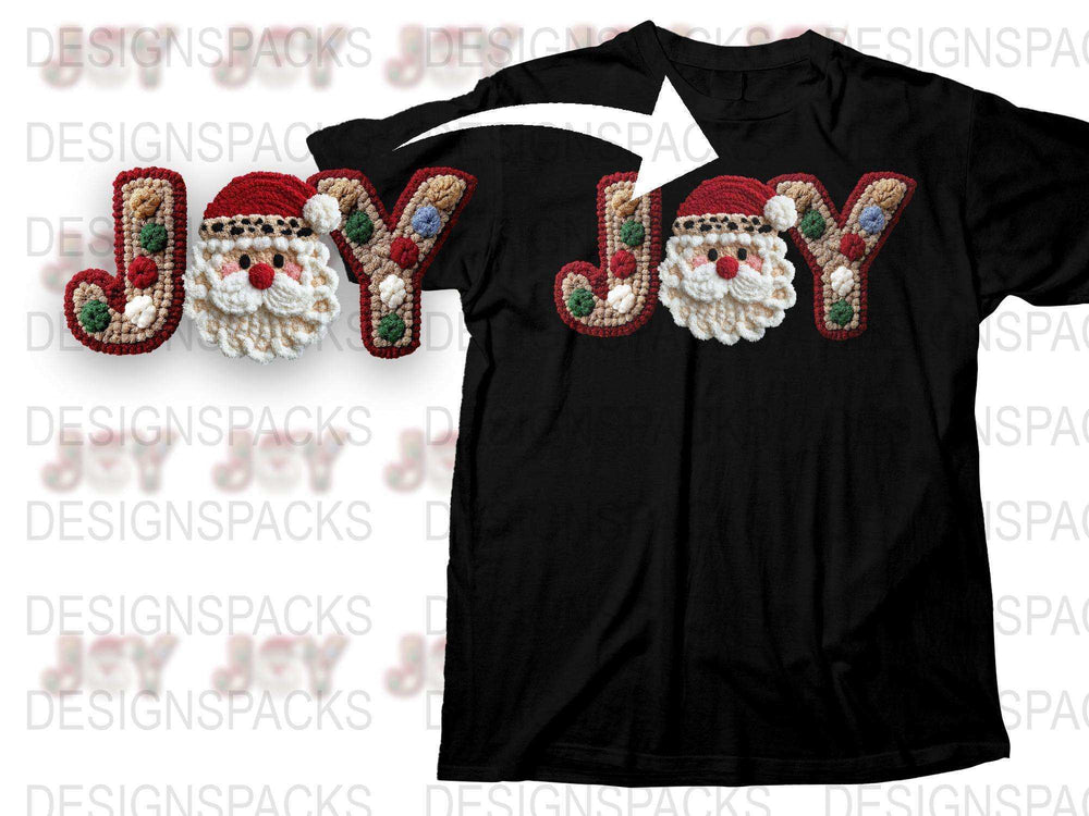 Festive Christmas Santa Joy T-Shirt, Holiday Graphic Tee, Unisex Winter Apparel, Casual Xmas Gift