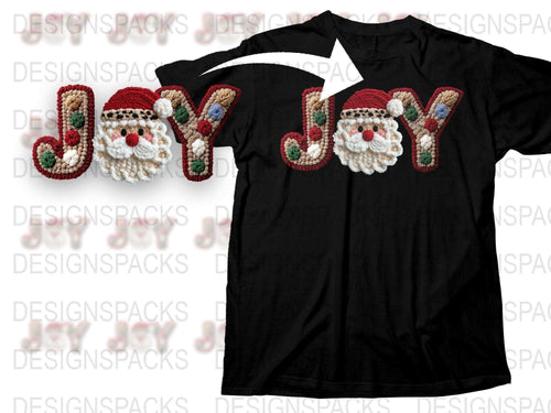 Festive Christmas Santa Joy T-Shirt, Holiday Graphic Tee, Unisex Winter Apparel, Casual Xmas Gift
