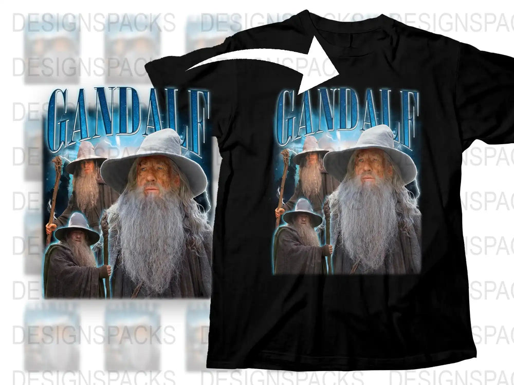 Gandalf Graphic T-Shirt, Wizard Design Tee, Movie Inspired Shirt, Fantasy Apparel, Unisex Clothing