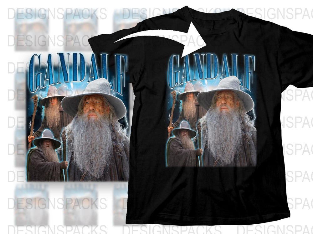 Gandalf Graphic T-Shirt, Wizard Design Tee, Movie Inspired Shirt, Fantasy Apparel, Unisex Clothing