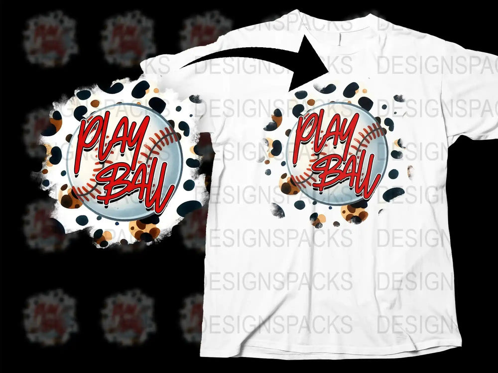 Play Ball Graphic T-Shirt, Sports Tee, Baseball Lover Gift, Unisex Casual Shirt, White Cotton Top with Print Design