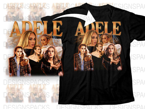 Adele Celebrity Graphic T-Shirt, Vintage Style Music Fan Tee, Pop Singer Portrait Shirt, Unique Gift Idea for Music Lovers
