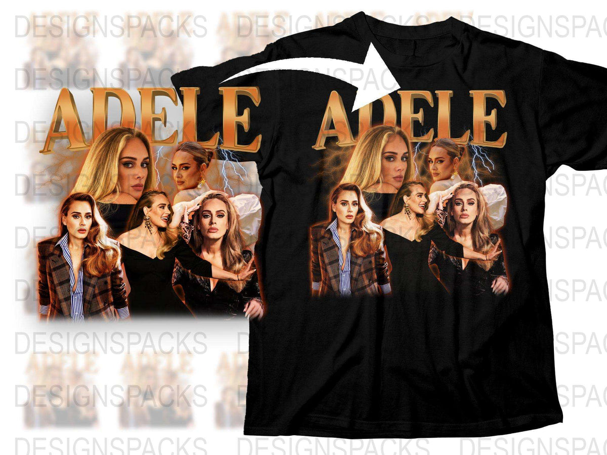 Adele Celebrity Graphic T-Shirt, Vintage Style Music Fan Tee, Pop Singer Portrait Shirt, Unique Gift Idea for Music Lovers