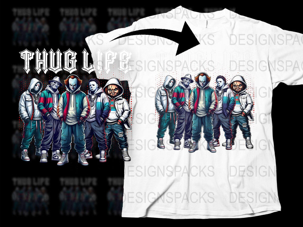 Thug Life Astronauts T-Shirt, Urban Streetwear Graphic Tee, Hip Hop Fashion, Cool Space Design Shirt for Men and Women