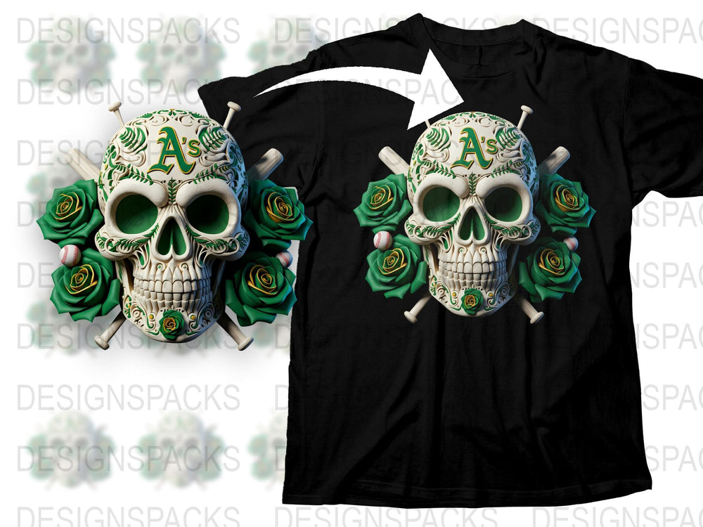 Gothic Skull T-Shirt, Floral Rose Design, Punk Rock Aesthetic, Unisex Black Tee for Men and Women