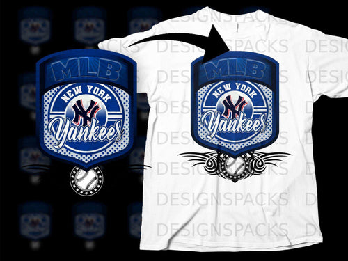 New York Yankees MLB Logo Design T-Shirt