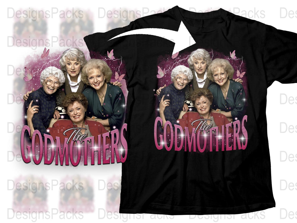 The Godmothers Vintage TV Show T-Shirt, Classic Sitcom Graphic Tee, Retro Television Series Fan Apparel, Comfortable Cotton Shirt