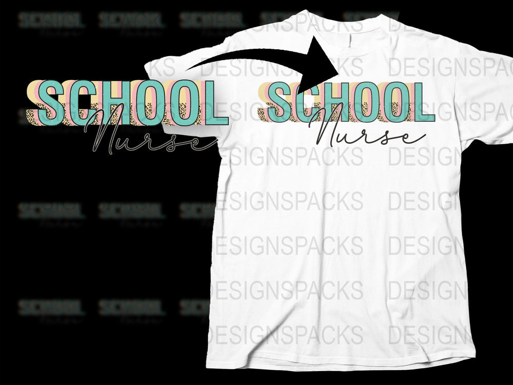 School Nurse T-Shirt, Custom Graphic Tees for Nurses, Stylish Medical Professional Apparel