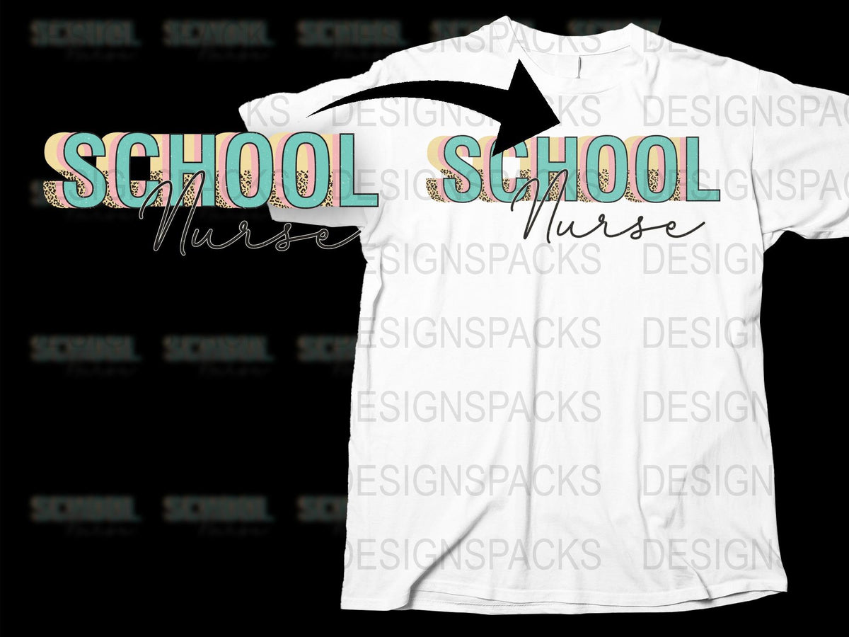 School Nurse T-Shirt, Custom Graphic Tees for Nurses, Stylish Medical Professional Apparel