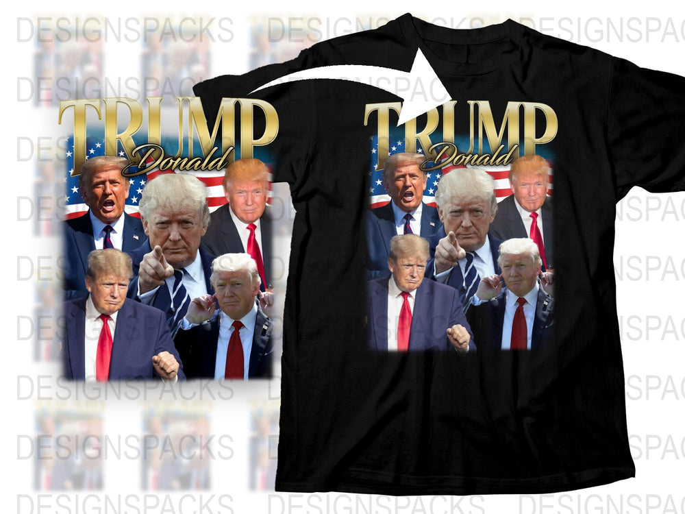 Donald Trump Graphic T-Shirt, Patriotic Presidential Tee, American Flag Design, Political Supporter Shirt, Unisex Fashion Top