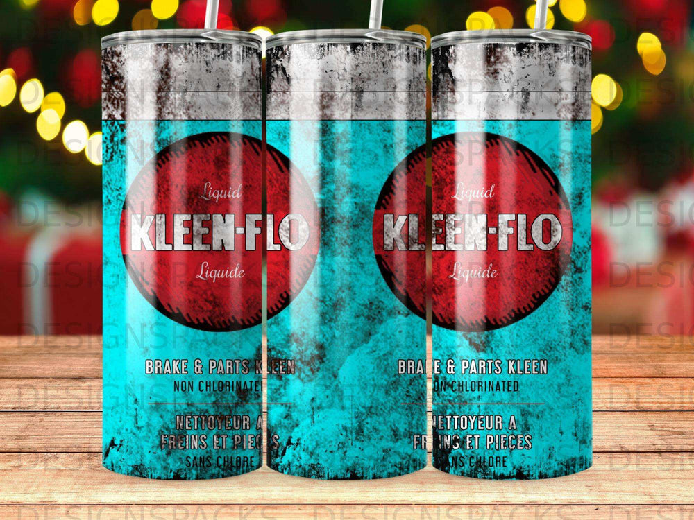 Kleen-Flo brake and parts cleaner with French and English labels.