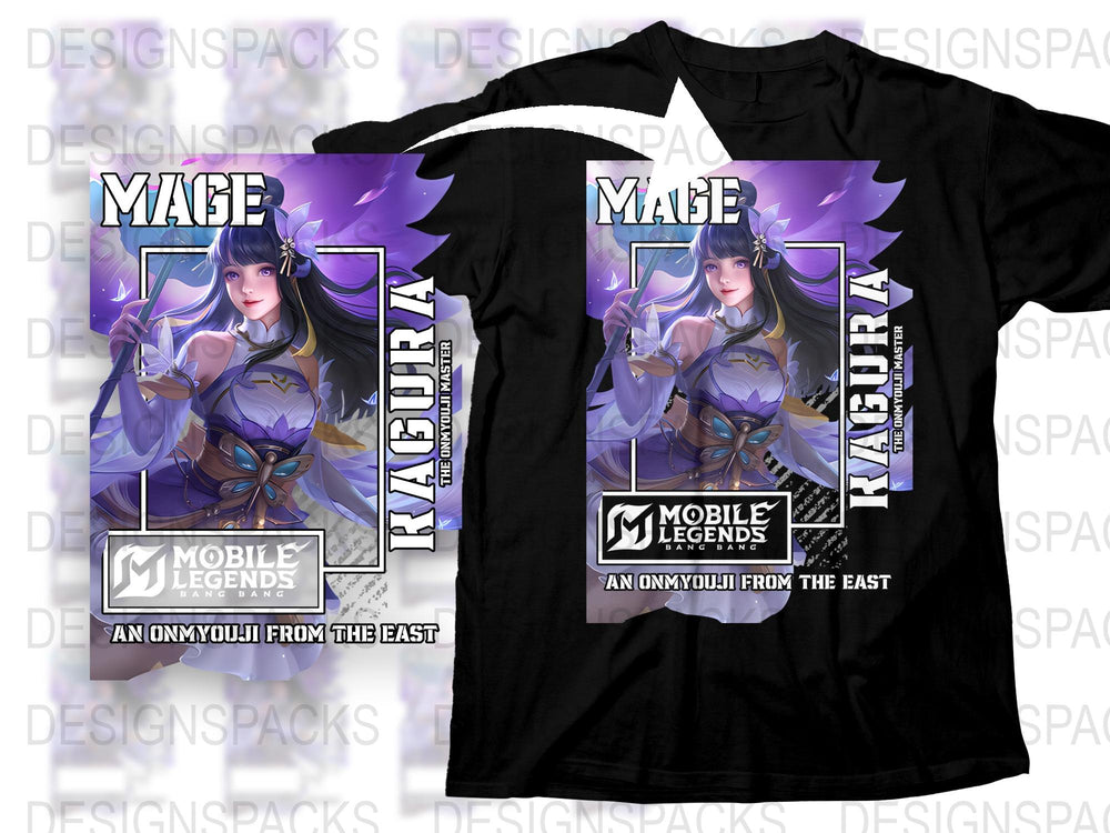 Mobile Legends Mage T-Shirt, Kagura Graphic Tee, Anime Style Gaming Apparel, Unisex Cotton Shirt
