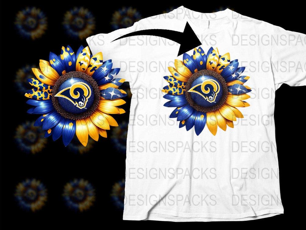 Sunflower Mandala Graphic T-Shirt, Blue Yellow Floral Design, Unisex Tee, Summer Casual Wear