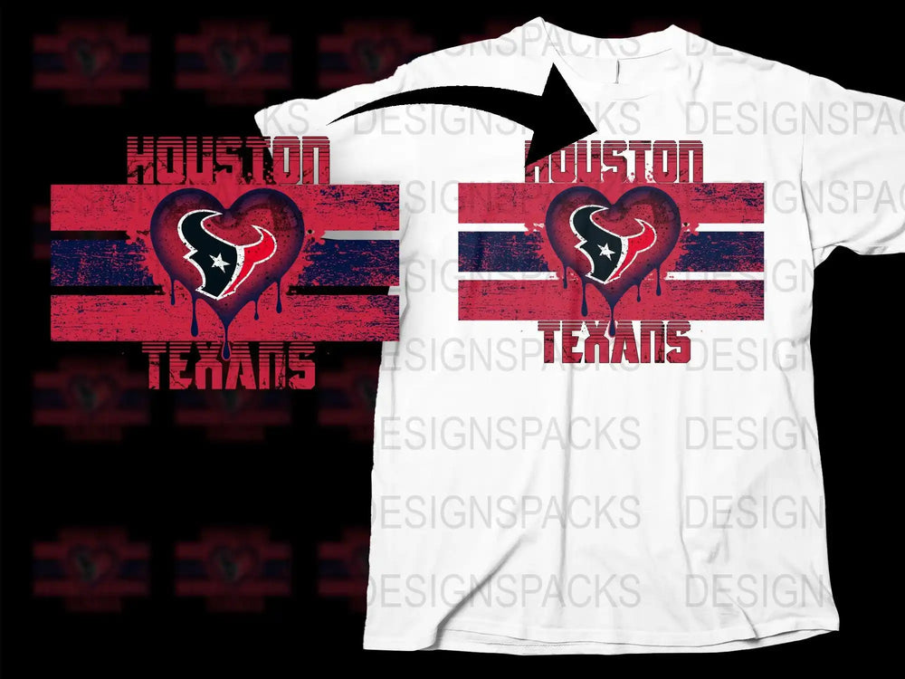 Houston Texans T-Shirt, Distressed Flag Design, Patriotic Sports Fan Apparel, Unisex White Tee