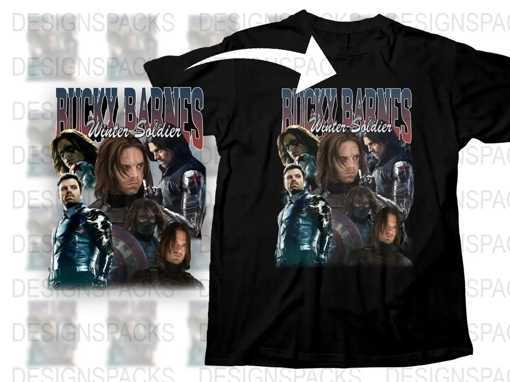 Winter Soldier Themed T-Shirt, Graphic Tee, Superhero Movie Fan Merchandise, Casual Wear, Unisex Shirt