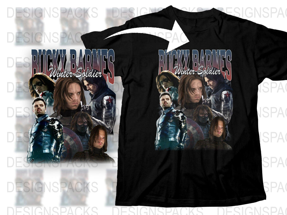 Winter Soldier Themed T-Shirt, Graphic Tee, Superhero Movie Fan Merchandise, Casual Wear, Unisex Shirt