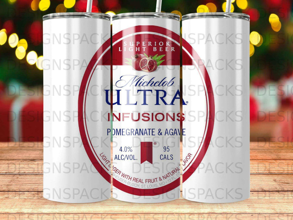 Michelob Ultra Pomegranate & Agave can with beer facts.