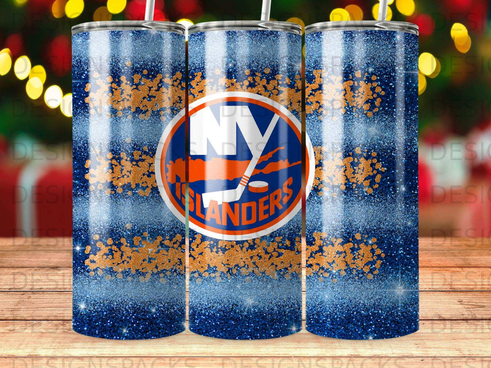 New York Islanders Blue Orange Glitter Tumbler product type