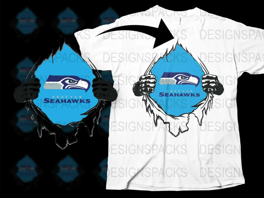 Seattle Seahawks Inspired T-Shirt, Unique Sports Fan Apparel, Graphic Football Tee, Gift for Fans
