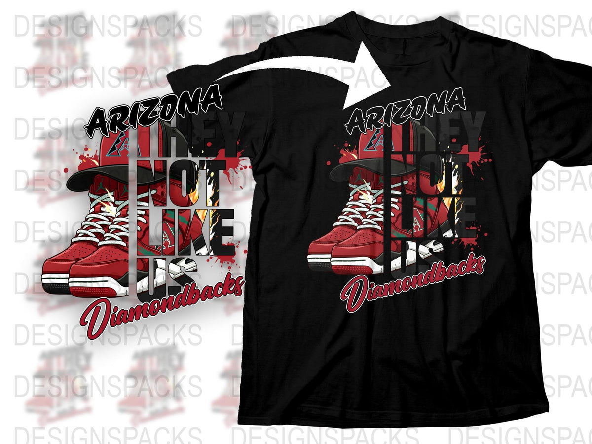 Arizona Diamondbacks T-Shirt, Retro Red Sneakers Graphic Tee, Unisex Baseball Fan Apparel