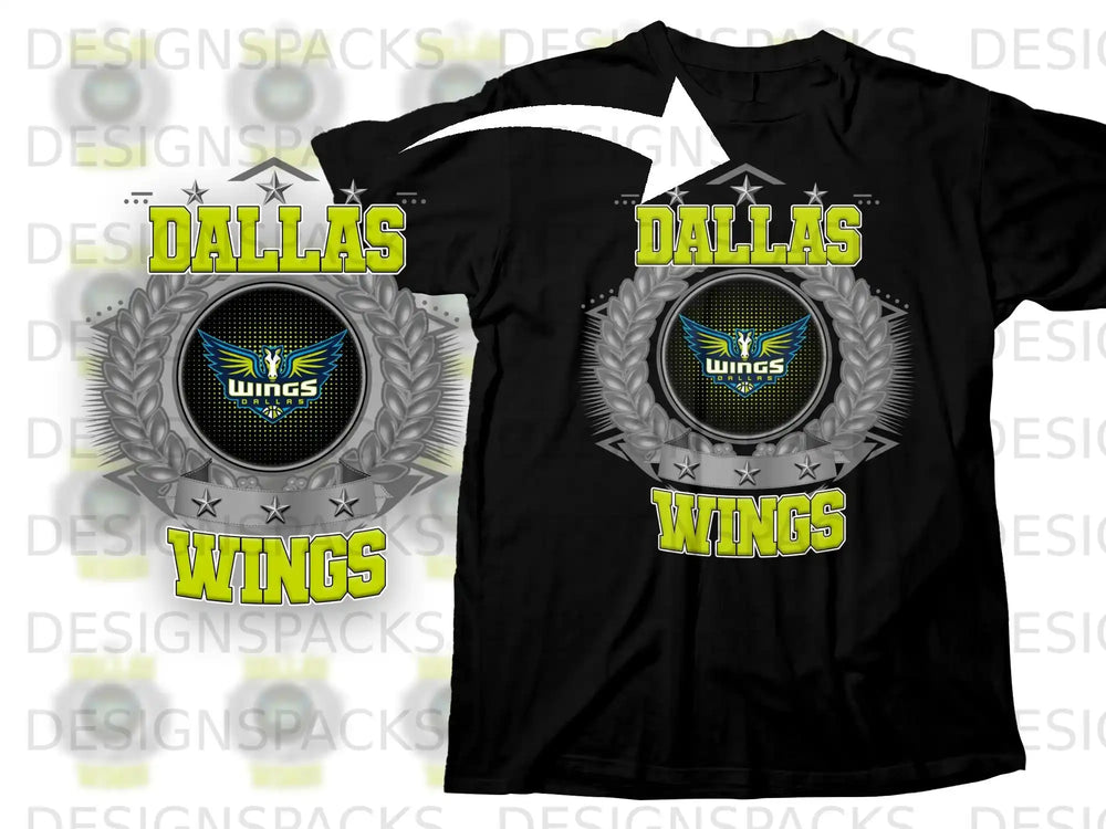 Dallas Wings Fan Graphic Tee Shirt Basketball Apparel