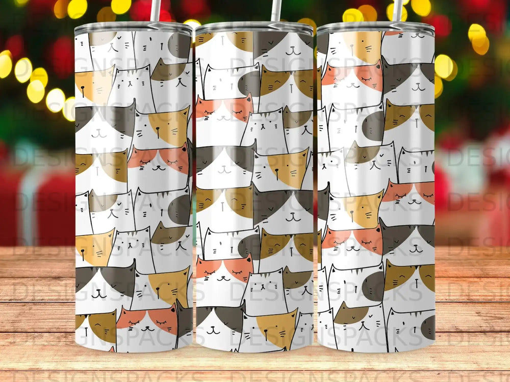 Cute Cartoon Cats Pattern Drinkware product type