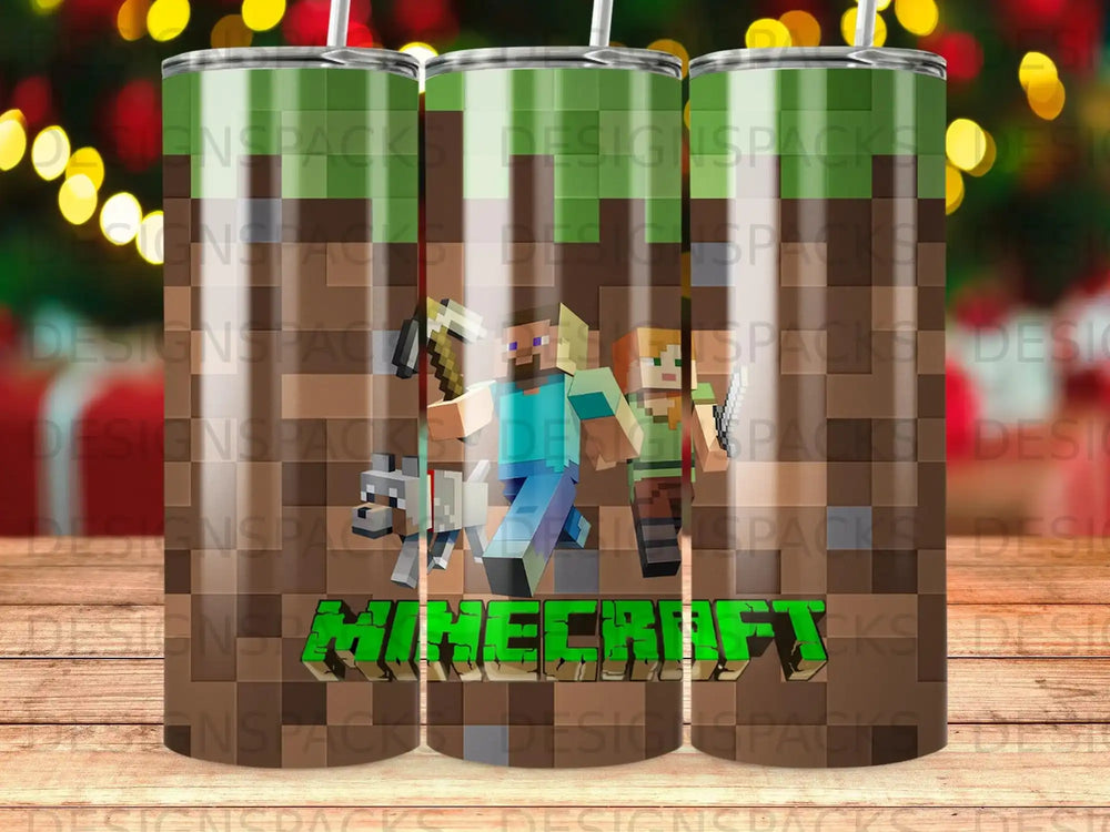 Minecraft Characters Video Game Blocks Design Tumbler product type