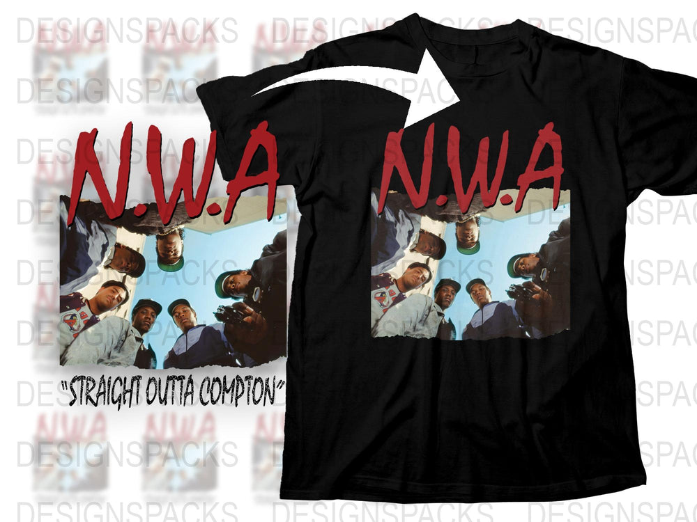 Vintage NWA T-Shirt, Straight Outta Compton, 90s Hip Hop Tee, Retro Rap Group Shirt, Unisex Music Fan Apparel