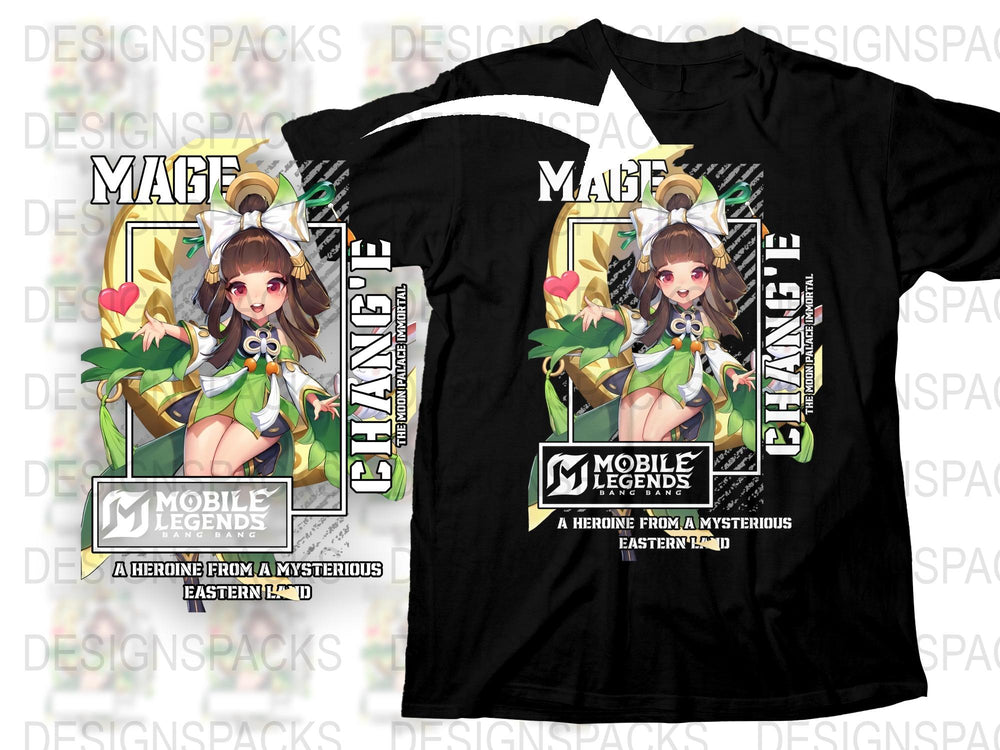 Mobile Legends Anime T-Shirt, Gaming Heroine Graphic Tee, Japanese-Inspired Character Apparel