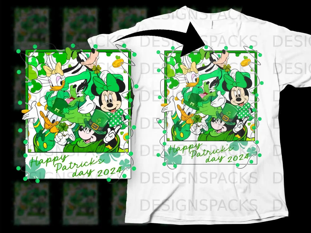 Happy Patrick's day 2024 Disney Characters product type