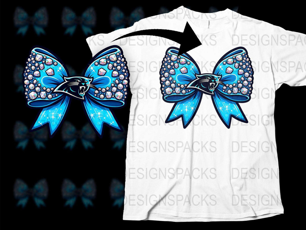 Blue Rhinestone Bow T-Shirt, Sparkly Bow Design, Women's Fashion Tee, Casual Wear, Trendy Top, Gift for Her