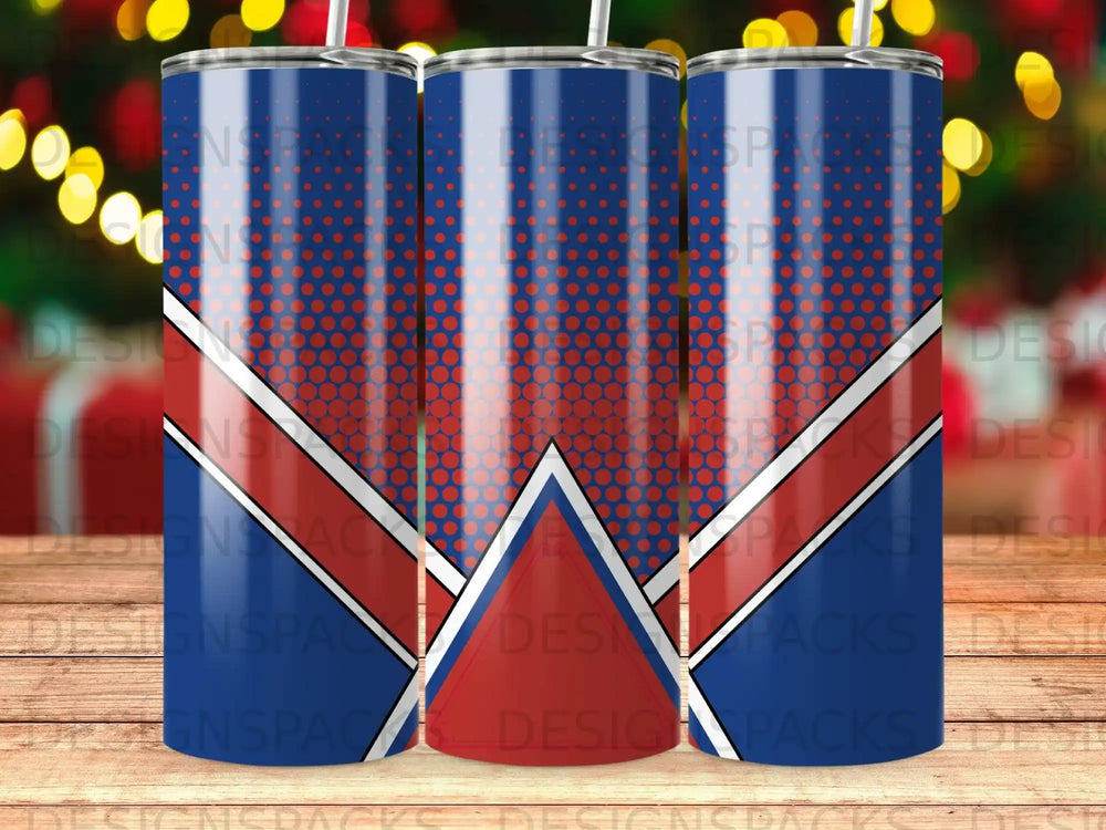 Patriotic Halftone Dots Diagonal Stripe Tumbler product type