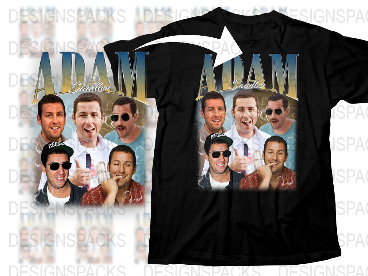 Adam Sandler Graphic T-Shirt, Funny Movie Star Faces Tee, Comedy Actor Fan Gift Idea