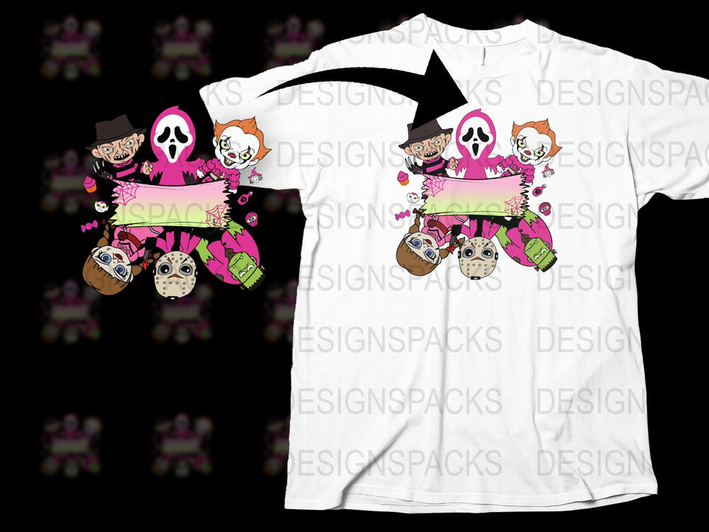 Spooky Cute Kids Halloween T-Shirt, Cartoon Ghosts and Pumpkins, Festive Fall Graphic Tee for Children