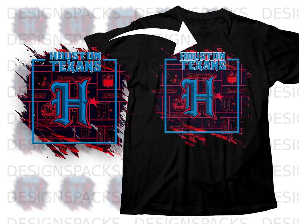 Houston Texans Logo Graphic T-Shirt Football Fan Apparel