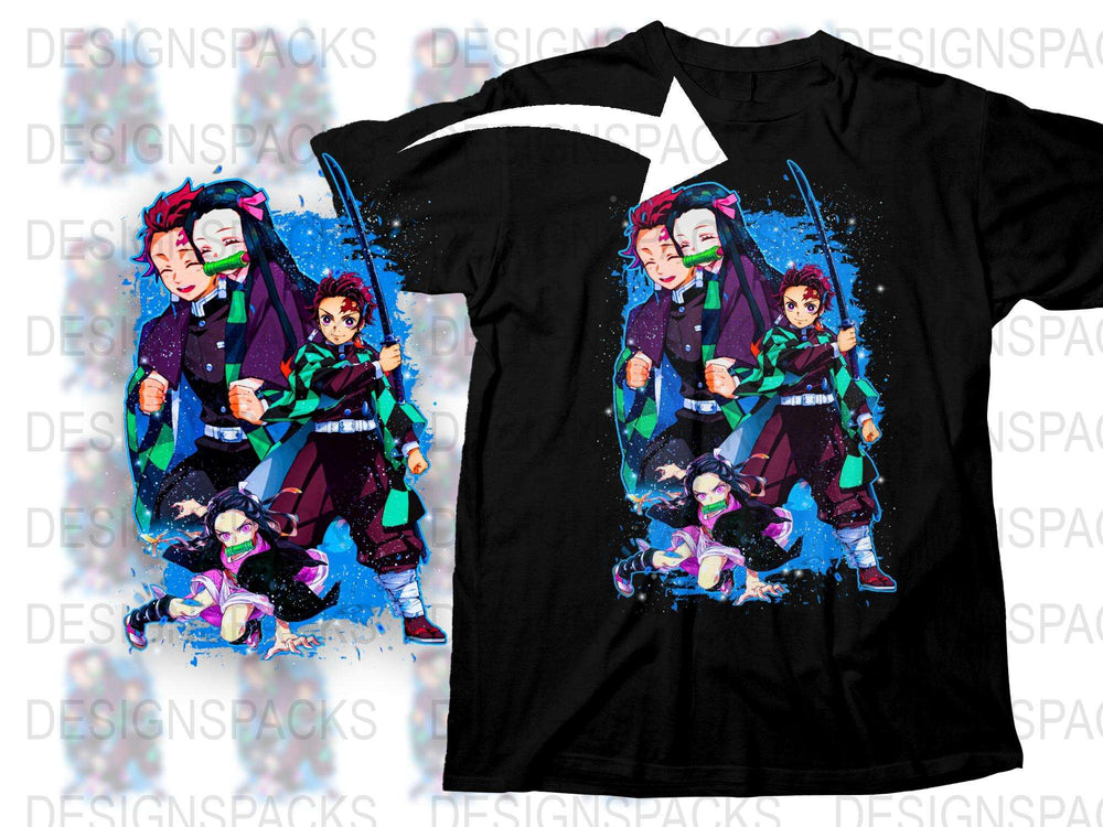 Anime Inspired Graphic T-Shirt, Colorful Manga Character Tee, Vibrant Streetwear, Unisex Anime Shirt