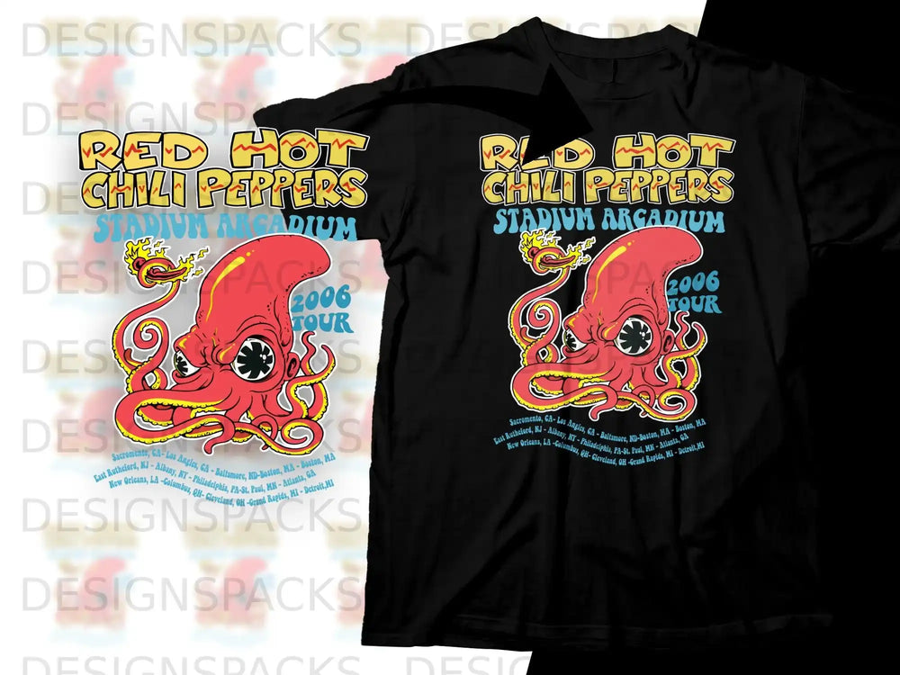 Red Hot Chili Peppers 2006 Stadium Arcadium tour shirt with octopus graphic.