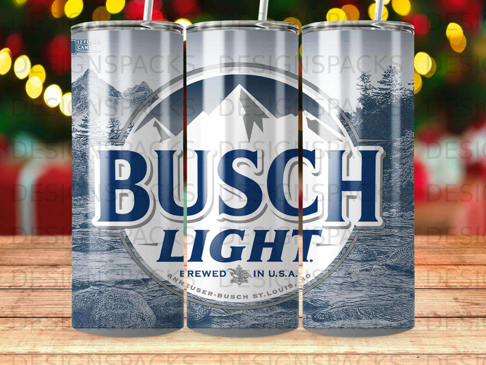 Busch Light can with mountain and water graphic, 12 fl. oz.