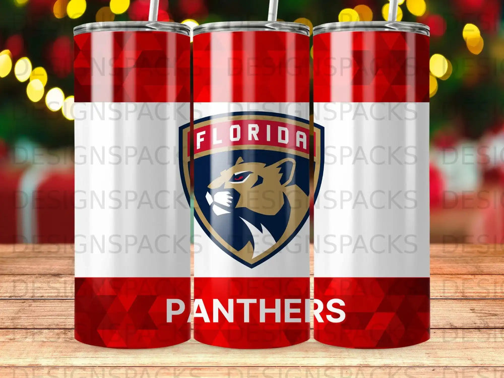 Florida Panthers Team Logo Red White Design product type
